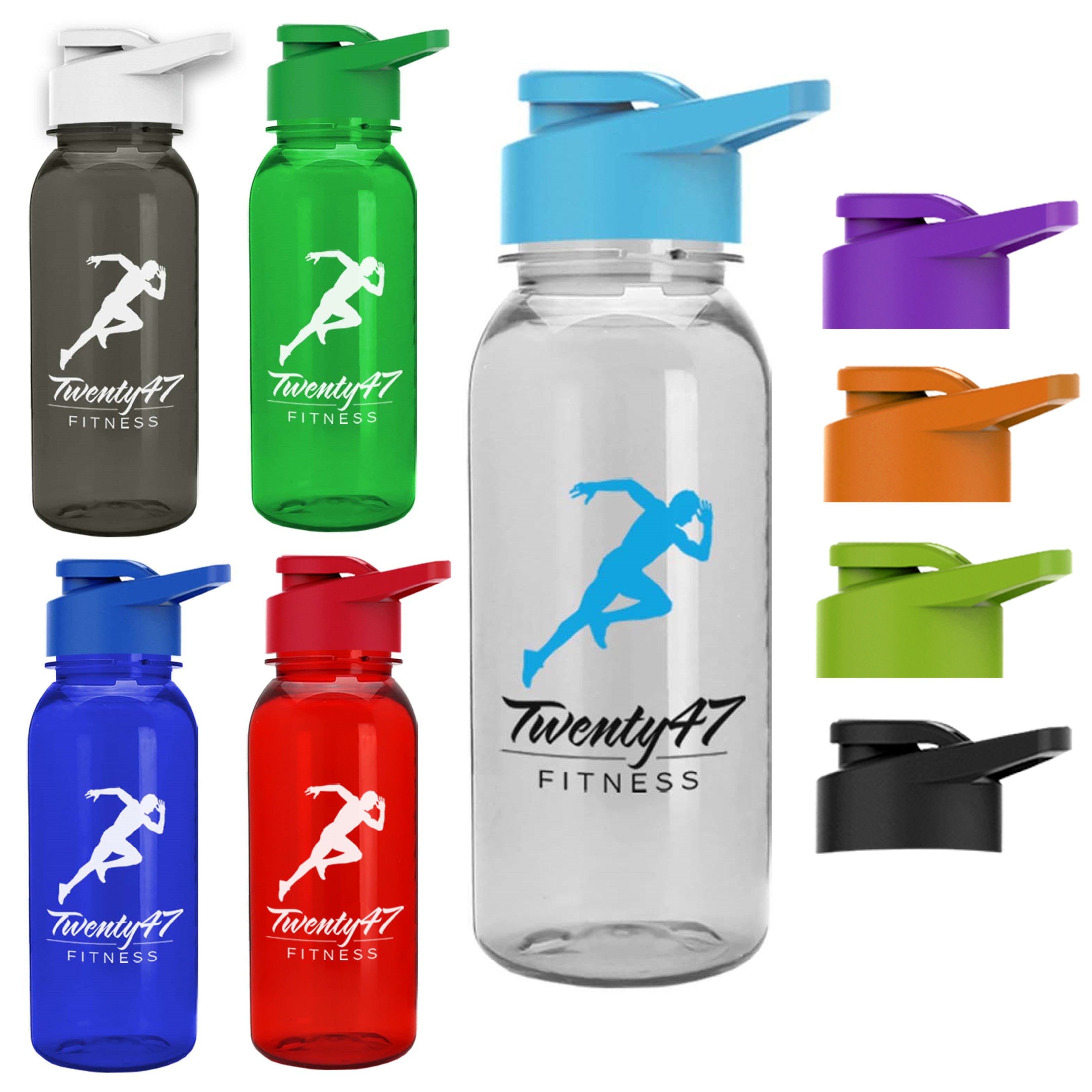 Tritan Water Bottle USA Made Drink Thru Lid 18 oz Eco